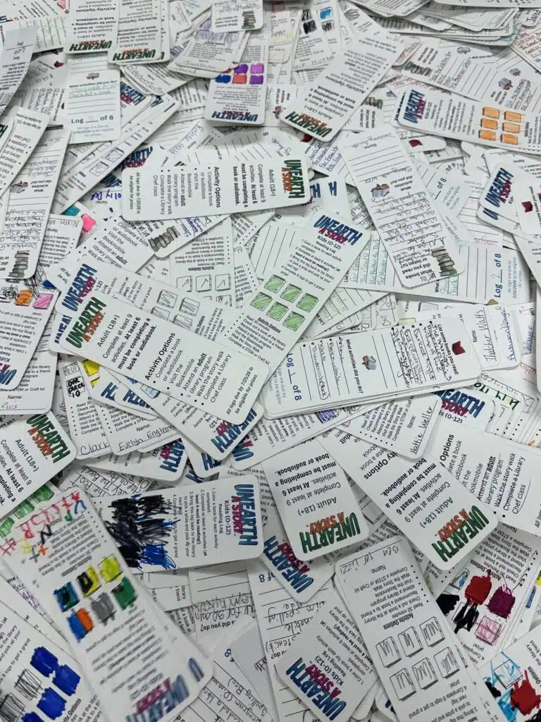 Image of completed reading logs.