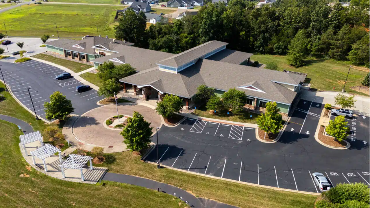Aerial view of Meade County Public Library