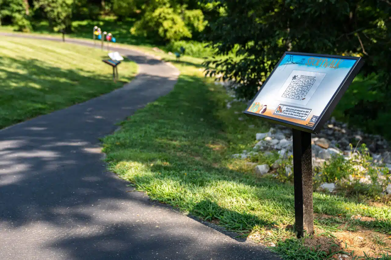 The Storywalk trail at Meade County Public Library